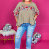 Clear Curiosity Top - Taupe* LAST ONES FINAL SALE *