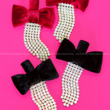Velvet Bow Earrings - 2 Colors LAST ONES FINAL SALE
