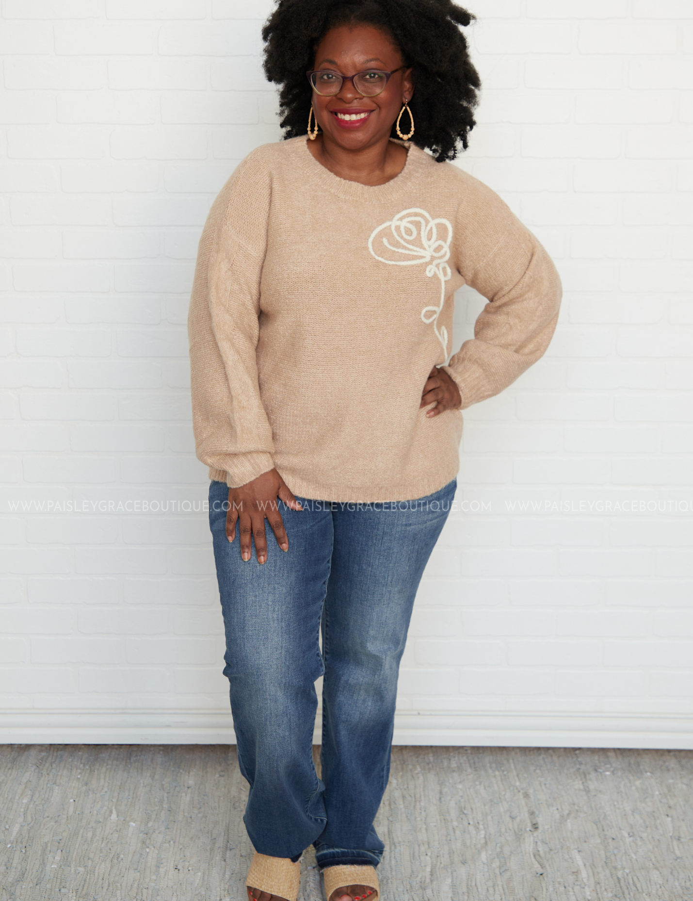 Romantic Intrigue Sweater - Taupe* LAST ONES FINAL SALE *
