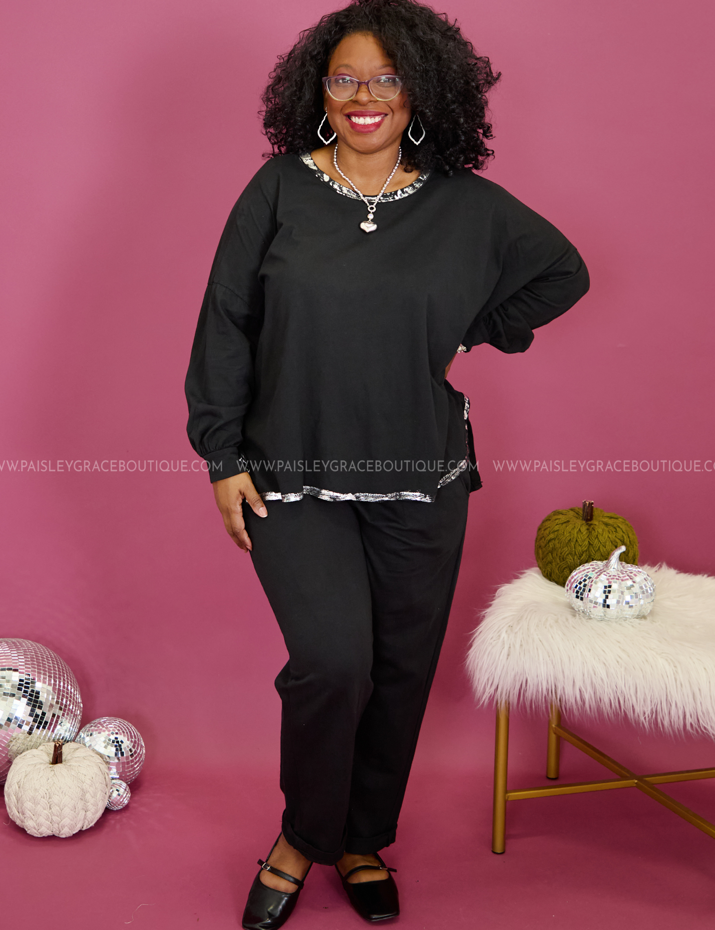 Silver Linings Top - Black* FINAL SALE *