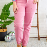 Bridget Pink Joggers by Judy Blue* FINAL SALE *