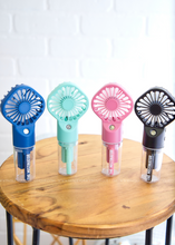 Load image into Gallery viewer, The Mistinator 2-in-1 Rechargeable Water Fan - 4 Colors
