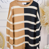 Darling Duo Sweater - Mocha/Black* FINAL SALE *