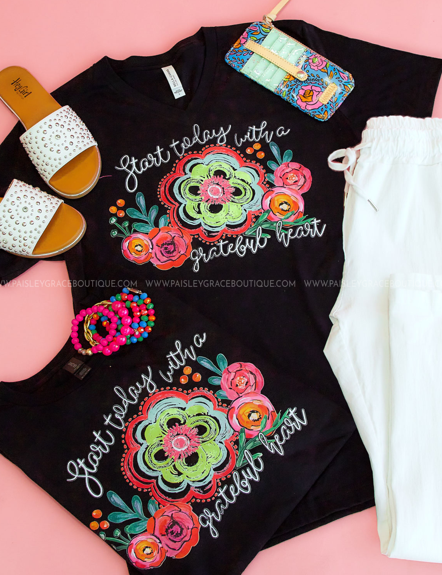 Grateful Heart Graphic Tee - Crew or Neck