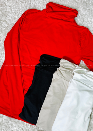 Easy Style Mock Neck Top - 4 Colors