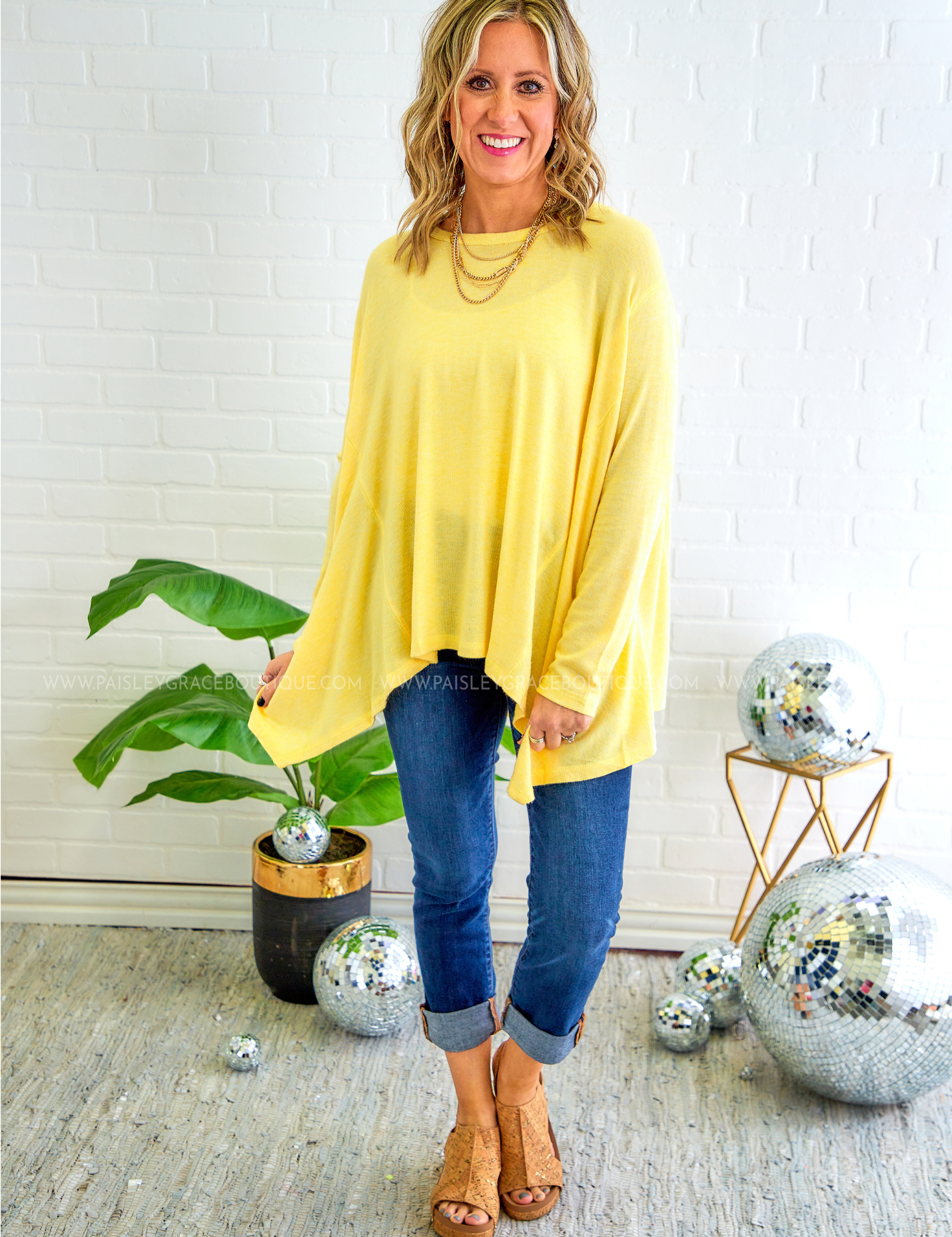 Beach Town Top - Yellow* FINAL SALE *