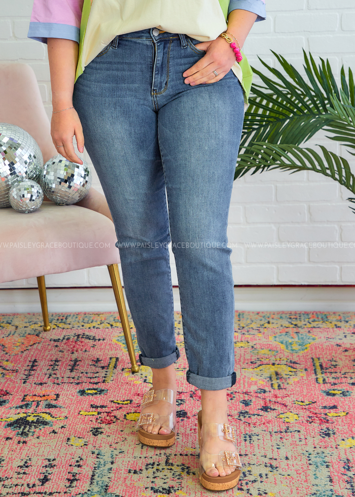 Lola Slim Cuffed Jeans by Judy Blue