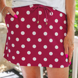 DEAL - Burgundy Polka Dot Skort - PREORDER