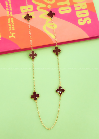 Sera Long Clover Necklace - 7 Colors