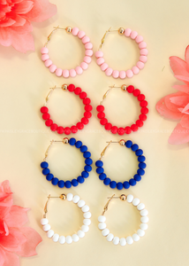 Annika Clay Hoop Earrings - 4 colors