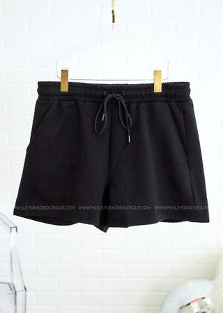 Serendipity Textured Shorts - Black - LAST ONE FINAL SALE