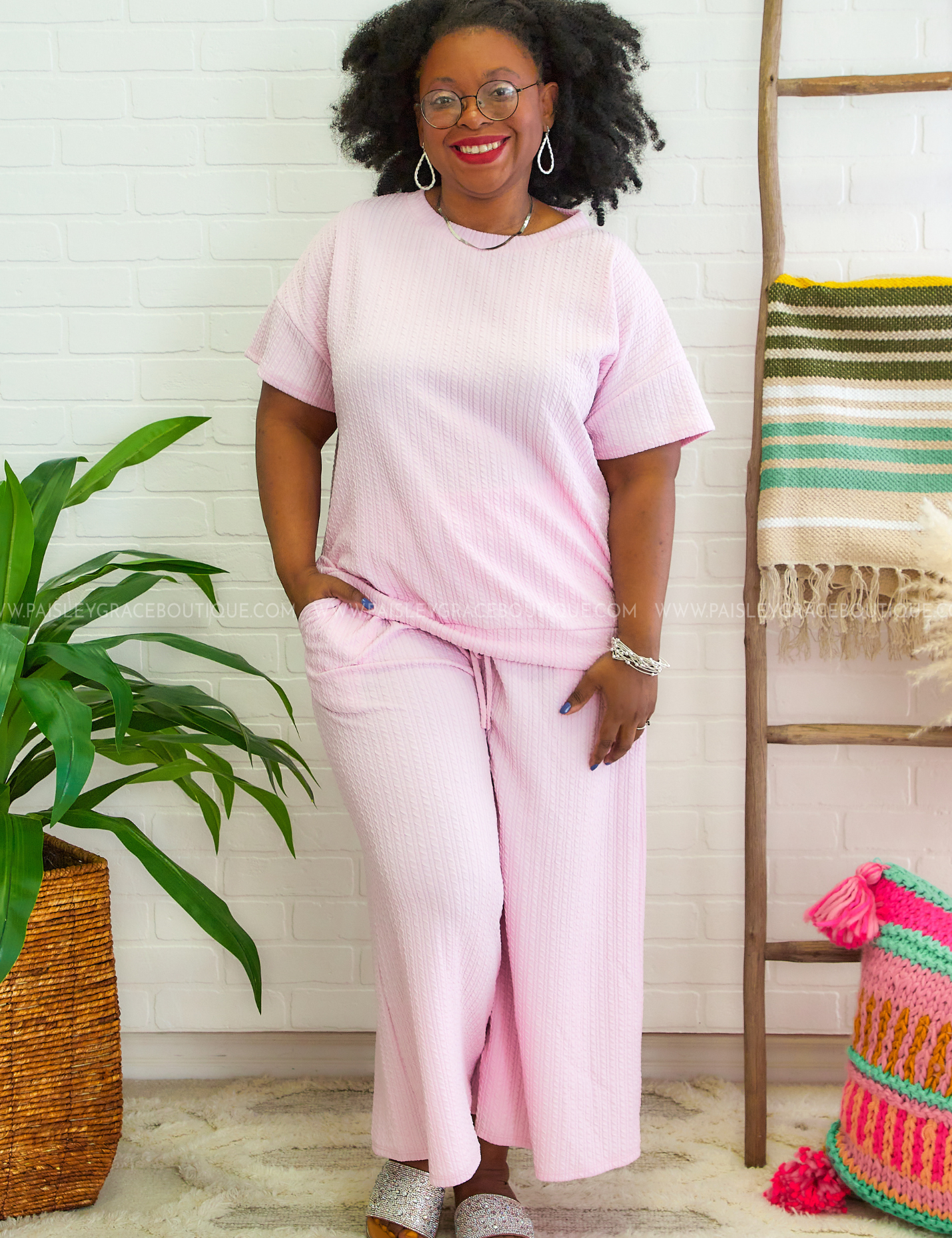 Natasha 2.0 Textured Top - Pink - LAST ONES FINAL SALE