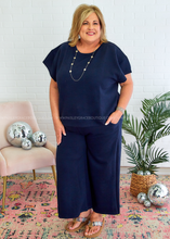 Load image into Gallery viewer, Serendipity Textured Top - Navy
