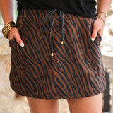 DEAL - Chocolate Zebra Skort - PREORDER