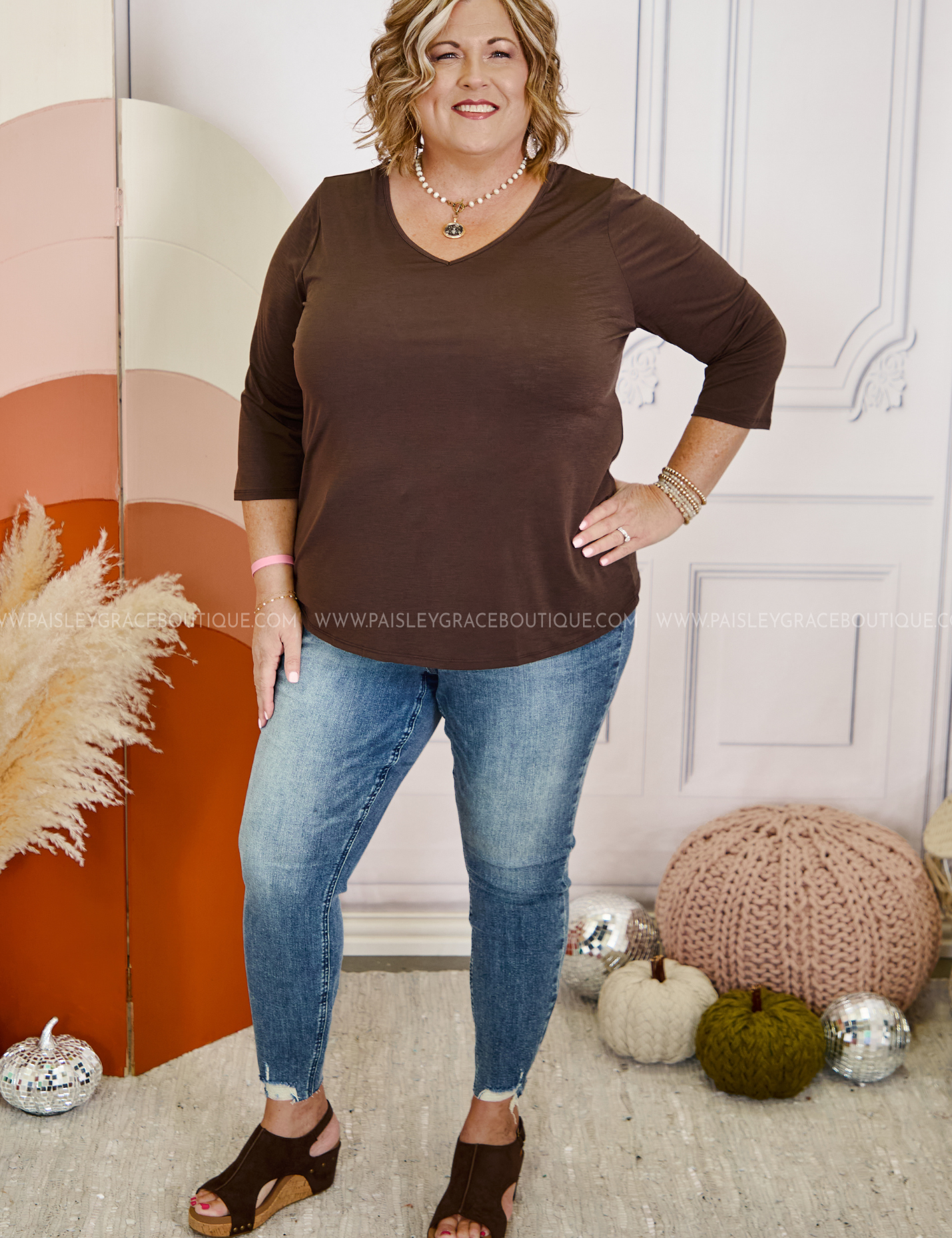 Indy Solid V-Neck Top - 5 Colors* LAST ONES FINAL SALE *