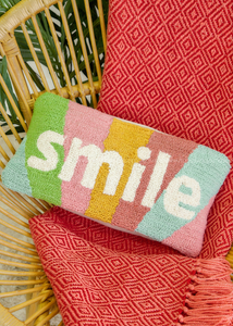 Smile Hook Pillow by Mudpie