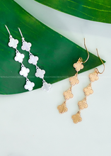 Load image into Gallery viewer, Nikita Dangle Clover Earrings- 2 Colors
