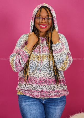 Whimsically Wild Hooded Top