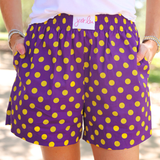 PREORDER- Easy Win Polka Dot Boxer Shorts- Purple