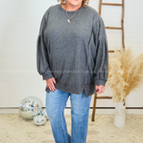 Seasonal Perfection Top - Charcoal* LAST ONES FINAL SALE *