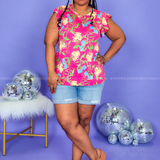 Garden Harmony Top - Fuchsia* LAST ONES FINAL SALE *