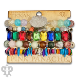 Chunky Five Strand Mixed Bead & Charm Bracelet Set