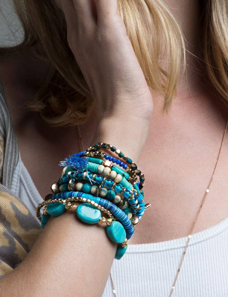 Georgia Charm & Bead Bracelet Set
