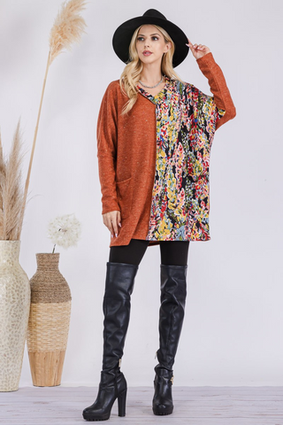 DEAL - Beauty On Your Side Top - Rust-