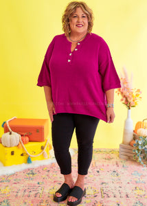 Editor in Chic Top - Magenta - FINAL SALE