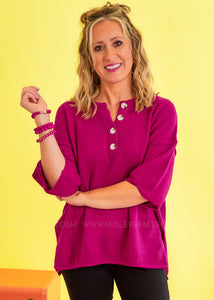 Editor in Chic Top - Magenta - FINAL SALE