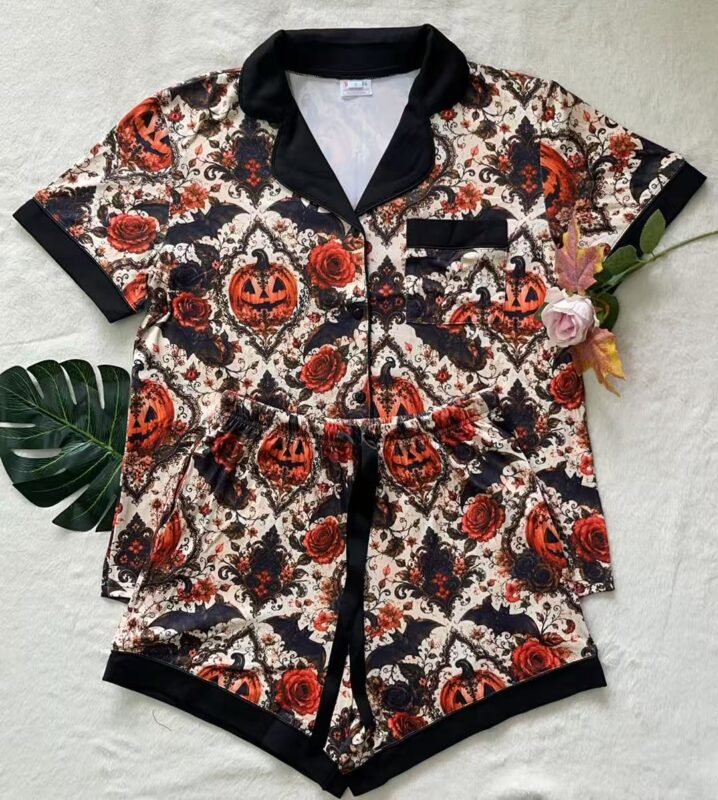 Short PJ Set - Gothic Pumpkin - Preorder