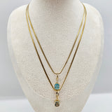 Interchangeable Glass Charm Party - Necklace & Earrings