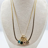 Interchangeable Glass Charm Party - Necklace & Earrings