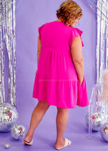 Load image into Gallery viewer, Key to Success Dress - Fuchsia - FINAL SALE

