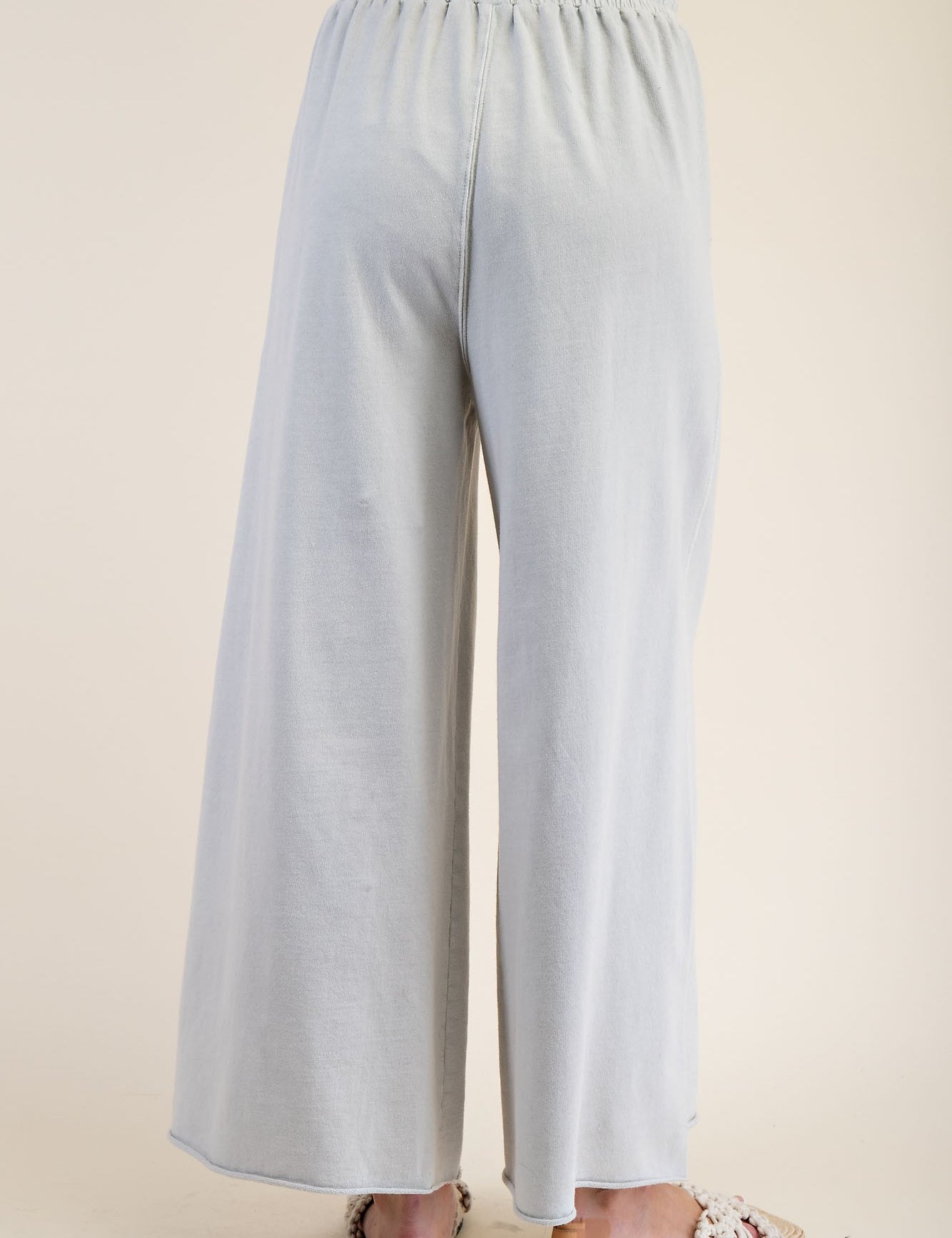 Mineral Washed Terry Knit Wide Sweatpants (Plus Only) - FINAL SALE