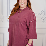 Hearts In Motion Top - Burgundy - FINAL SALE