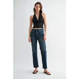 High-Rise Straight Leg Jeans By Mica