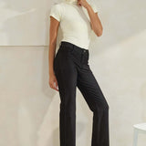 Classic Solid Straight Leg Jeggings - Black - FINAL SALE