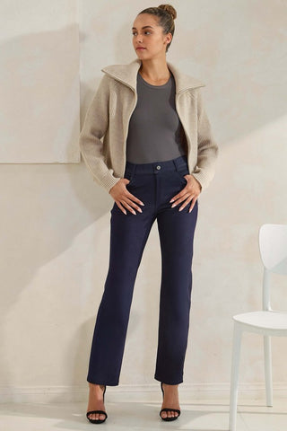 Classic Solid Straight Leg Jeggings - Navy