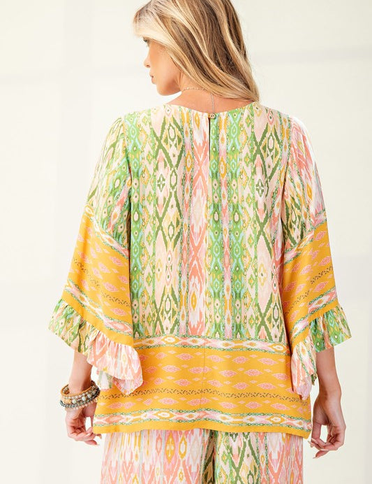 Liza Woven Top - Mustard - LAST ONES FINAL SALE