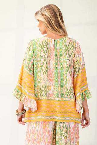 Liza Woven Top - Mustard - FINAL SALE