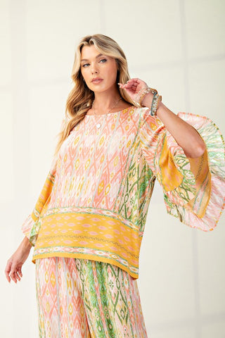 Liza Woven Top - Mustard - FINAL SALE