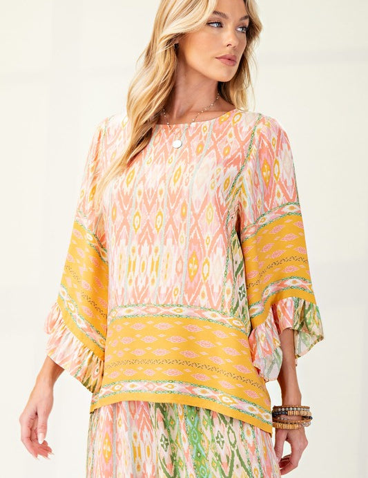 Liza Woven Top - Mustard - LAST ONES FINAL SALE