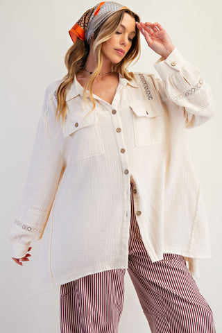 Steal The Show Top - Ecru - FINAL SALE