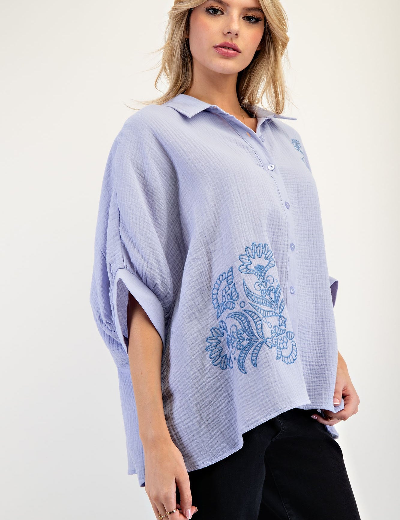 Katya Button Down Top - LAST ONES FINAL SALE