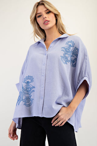 Katya Button Down Top - FINAL SALE