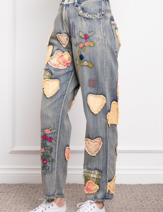 Heart To Heart Pants - Denim - FINAL SALE