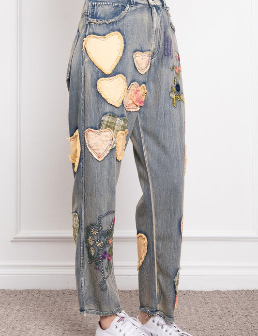 Heart To Heart Pants - Denim - FINAL SALE