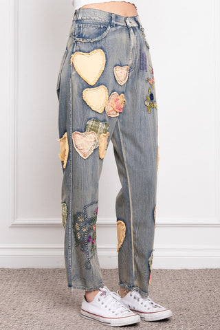 Heart To Heart Pants - Denim - FINAL SALE