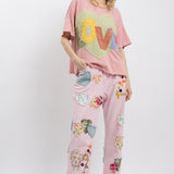 Heart To Heart Pants - Pink - FINAL SALE